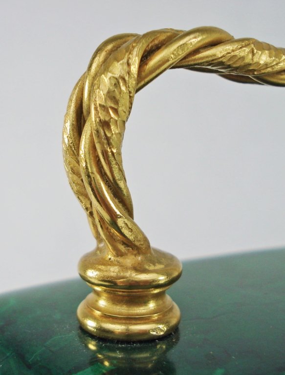 Malachite Document Box with Ormolu - 5