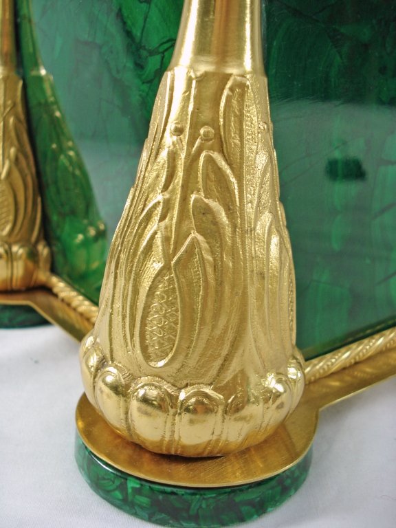 Malachite Document Box with Ormolu - 6
