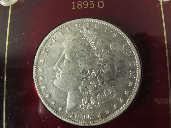 1895-O Morgan Silver $1 Dollar: 1895-O Morgan Silver $1 Dollar VF, cleaned