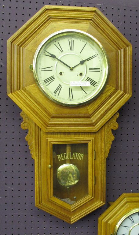 Long Drop 31-Day Regulator Wall Clock: Long Drop 31-Day Regulator Wall Clock , running, chiming,