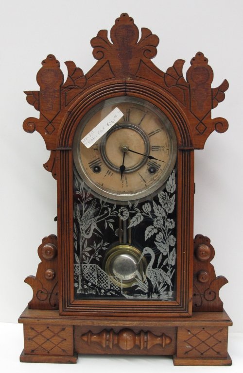 Kitchen Clock by Gilbert: Kitchen Clock by Gilbert, running, chiming, H. 20", W. 12", D. 4", Dial 6"