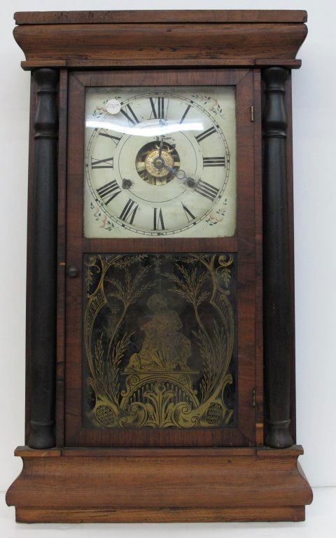 Flattop Parlor Clock by Seth Thomas Not Running: Flattop Parlor Clock by Seth Thomas Not Running, with alarm, will chime on the hour, movement kicks but won't stay running, H. 25-1/4", W. 14-3/4", D. 4-3/8", Dial 7-1/4", tin dial