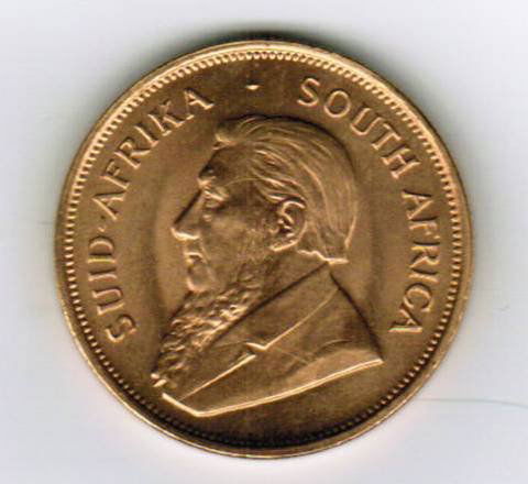 One 1975 Krugerrand 1 oz Fine Gold: One 1975 Krugerrand 1 oz Fine Gold, South Africa