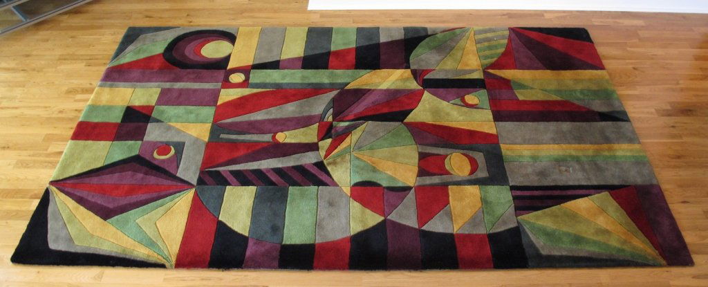 "Olive Martini" 100% Wool Rug by KAS: "Olive Martini" 100% Wool Rug by KAS, 5'3" x 8'3", hand-tufted, from the Signature Collection #9114