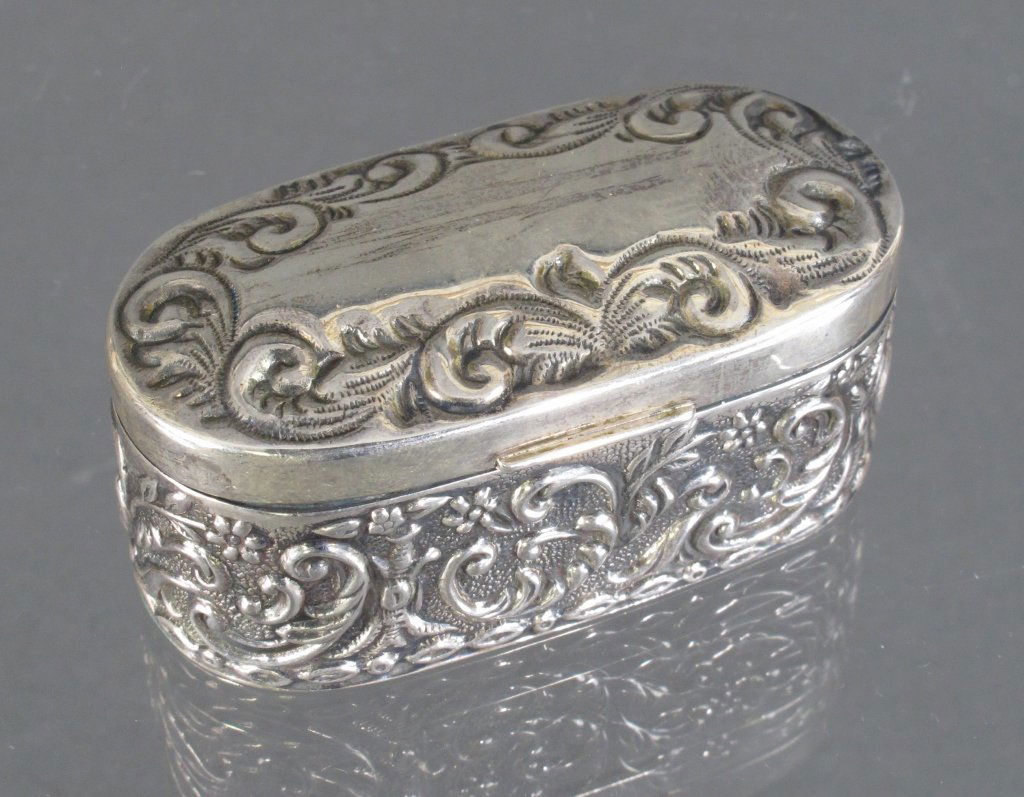 English Sterling Silver Snuff Box