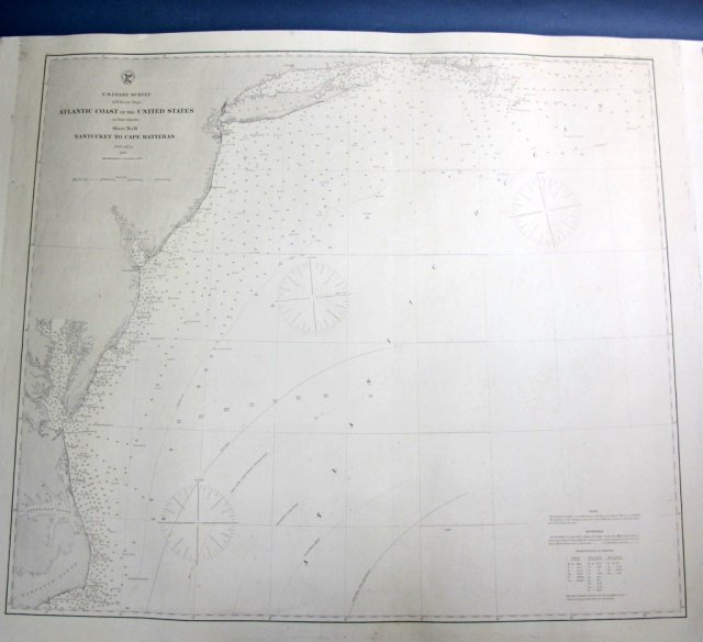 1863 U.S. Coastal Survey Print Nantucket-Hatteras (1 of 2)