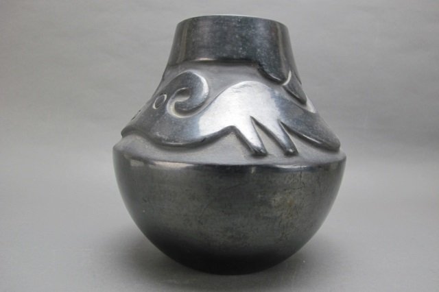 Native American Blackware Signed Rose (1 of 3)