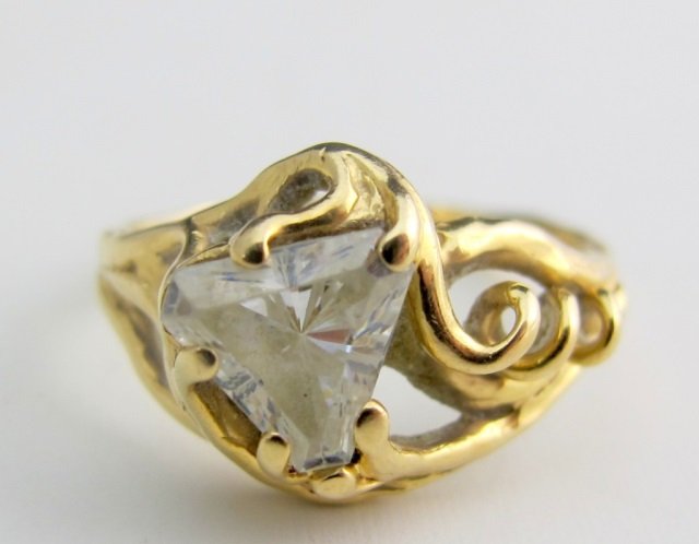 Lady's 14K RIng Diamond Simulant (1 of 2)