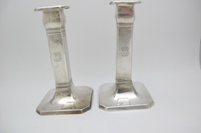 Tiffany & Co. Pair Sterling Candlesticks (1 of 4)