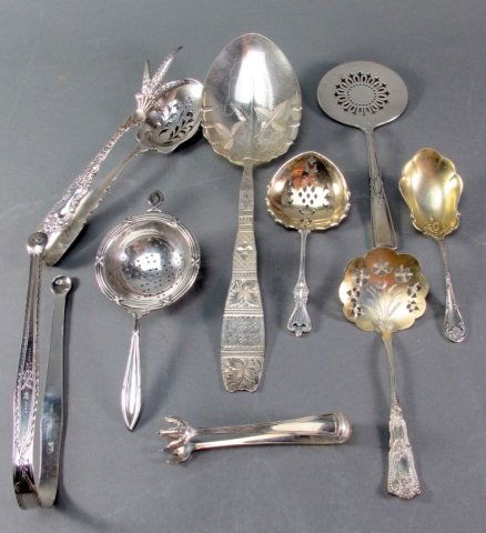 9 Assorted Sterling Serving Pieces (1 of 3)
