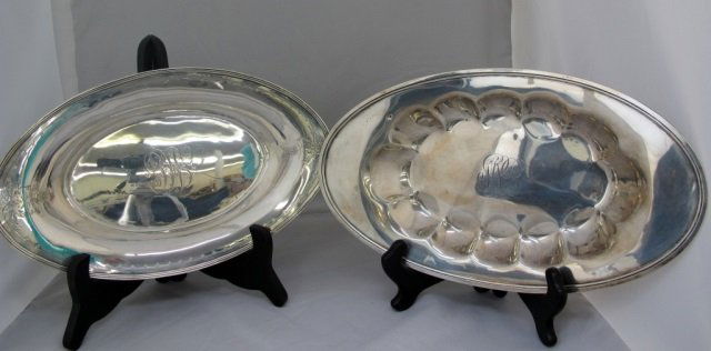 2 Sterling Oval Monogrammed Bowls (1 of 3)