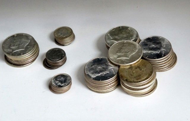 38 Kennedy Halves; 22 Roosevelt Dimes (1 of 1)