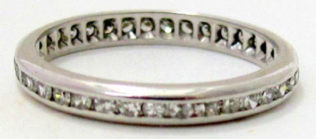 14K White Gold Eternity Channel Set Diamond Band (1 of 1)