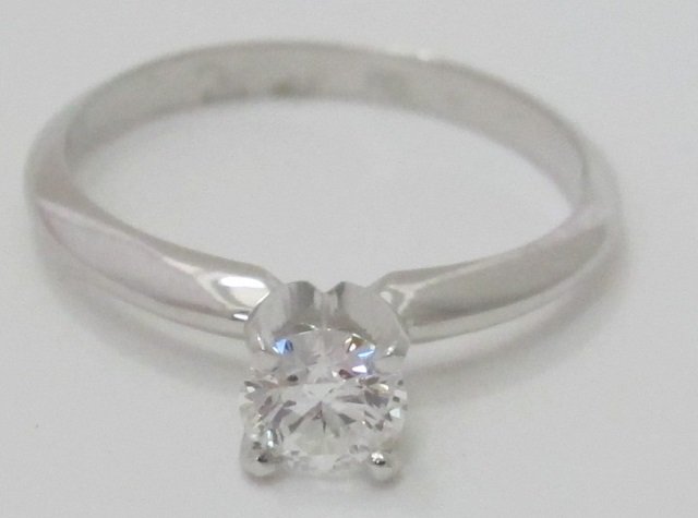 14K White Gold Solitaire Diamond Ring 1/2Ct. (1 of 3)