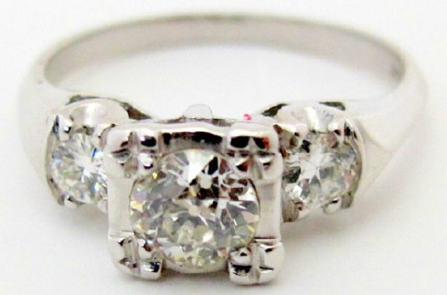 14K White Gold Solitaire Diamond Engagement Ring (1 of 3)
