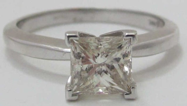 14K White Gold Solitaire Diamond Engagement Ring (1 of 4)