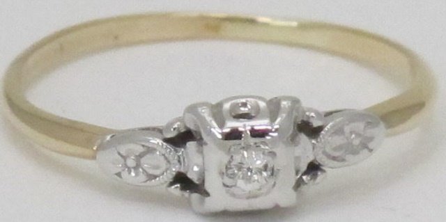 Two-Tone 14K Ring with Diamond (1 of 1)
