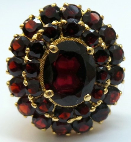 18K Gold Ring with Garnets (1 of 4)