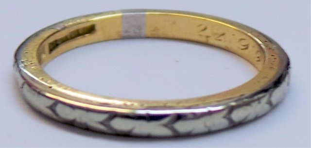 Lady's Two-Tone Wedding Band Circa 1917 (1 of 2)