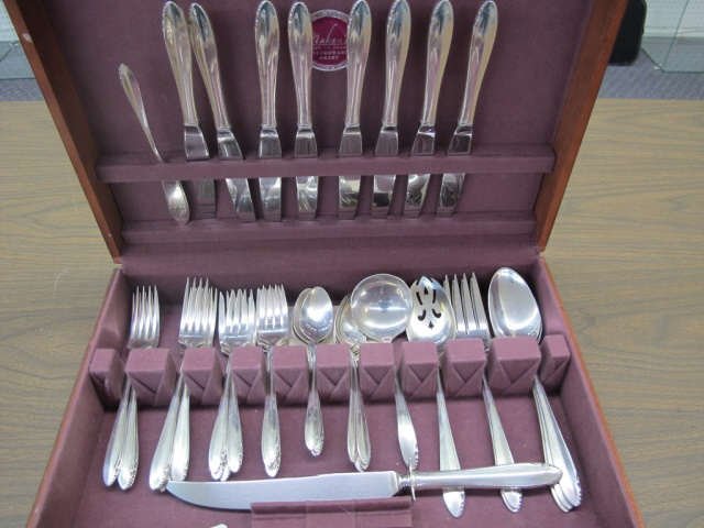 42 Pcs Heirloom Sterling Flatware Lasting Spring (1 of 1)