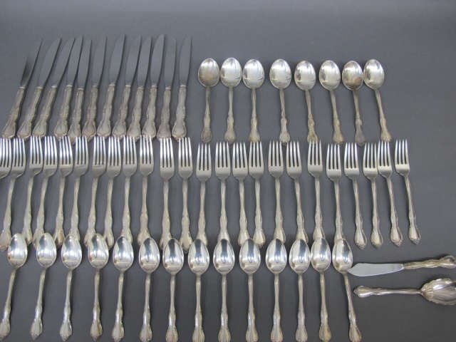 60 Pcs Gorham Sterling Flatware Rose Tiara (1 of 1)