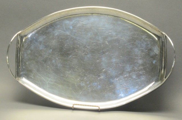 Juventino Lopez Reyes Sterling Silver Tray L.18" (1 of 2)