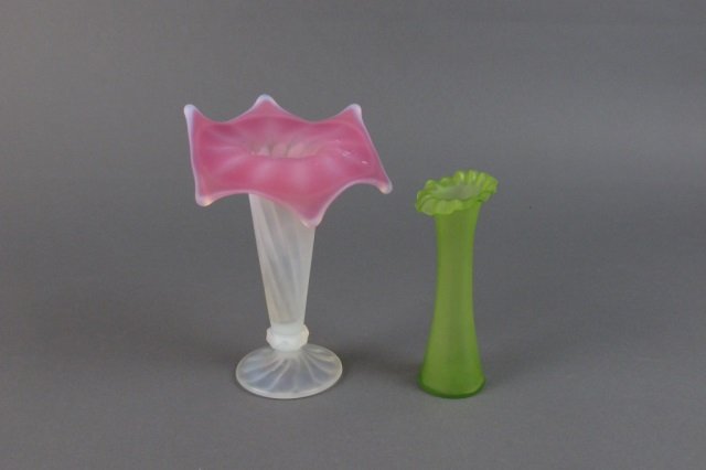 2 Pcs  Art Glass Vases (1 of 1)