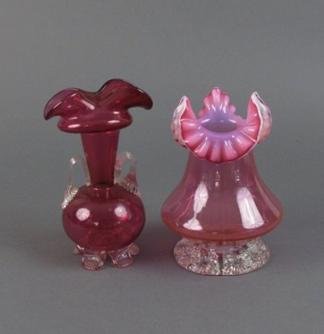 2 Pcs Art Glass Vases (1 of 3)