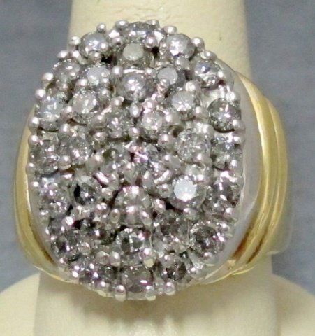 Gent's 14K Diamond Cluster Ring 3.50 cttw (1 of 2)
