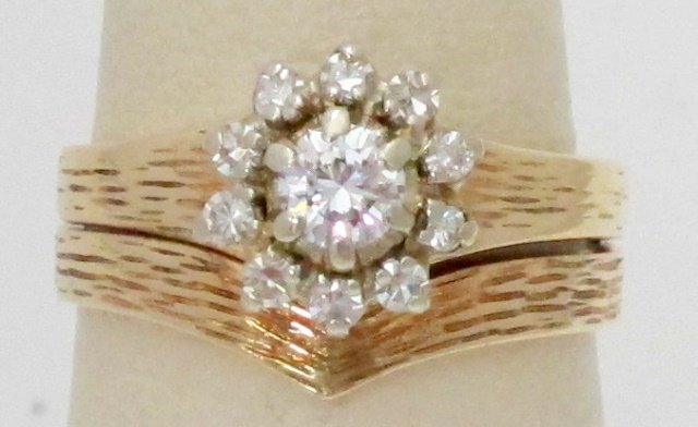 Lady's Yellow 14K Diamond Engagement/Wedding Ring (1 of 2)