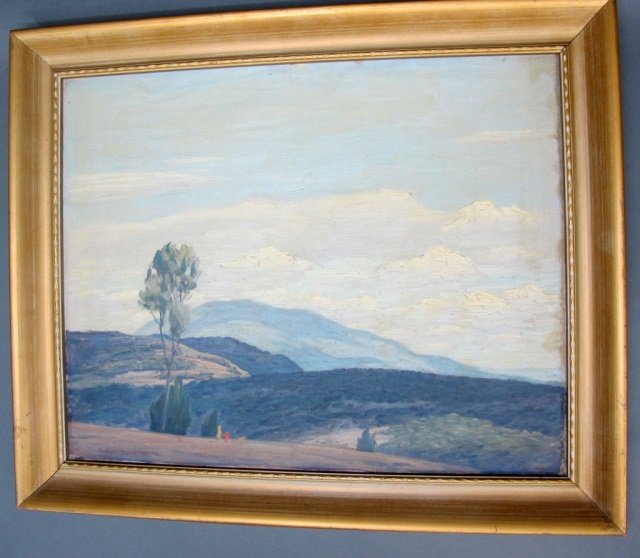 Andrew Thomas Schwartz Landscape: Andrew Thomas Schwartz: 1867-1942,United States,Landscape, Signed LL, Oil on canvas, 19-1/2" x 23-1/2", framed. Condition - Good