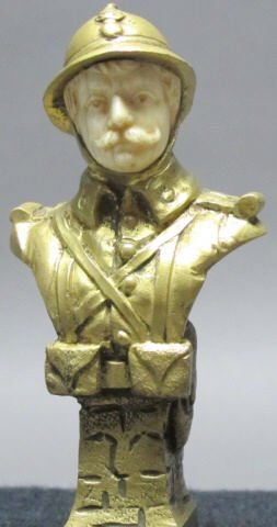 19th C Signed bronze, ivory continental desk seal (1 of 5)