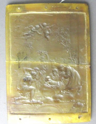 Large nativity scene horn seal, continental. (1 of 3)