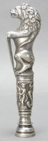 Large Continental Sterling Silver desk seal (1 of 4)