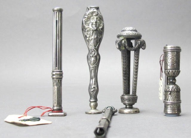 Group of 5 continental silver desk seals (1 of 4)