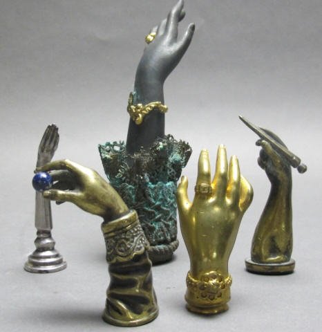 Group of 5 continental desk seals, hand form (1 of 10)