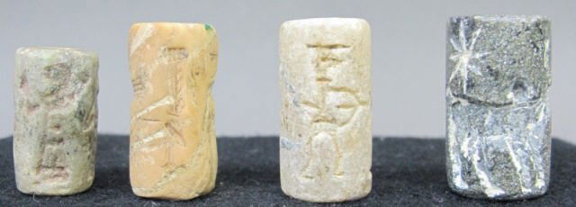 Group of 4 Western Asiatic Sumerian Cylinder seals (1 of 5)