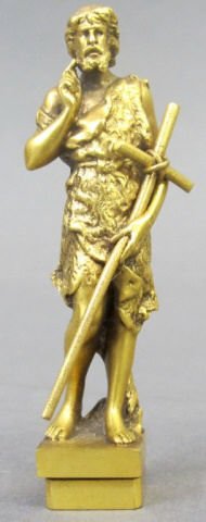 Continental dore bronze desk seal, initialed L. R. (1 of 5)