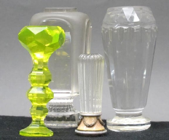 Group of 4 carved crystal continental desk seal (1 of 3)