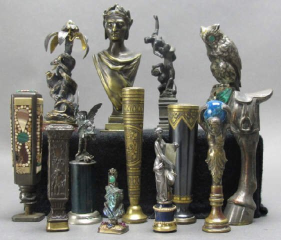 Lot of 13, 19 c. Continental desk seals (1 of 3)