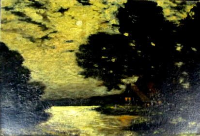 Ralph Albert Blakelock , Oil (attributed) (1 of 3)
