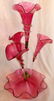Victorian Cranberry Glass Epergne
