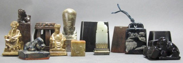 Group of 13 Chinese stamp seals (1 of 3)