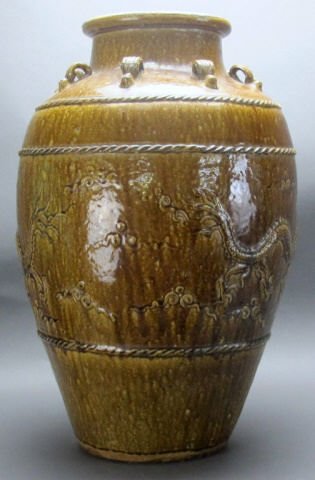 Early Chinese brown glazed water jar (1 of 9)