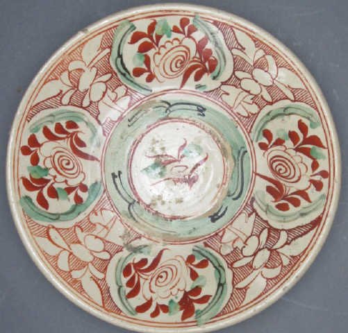 Chinese polychrome Swato plate (1 of 7)