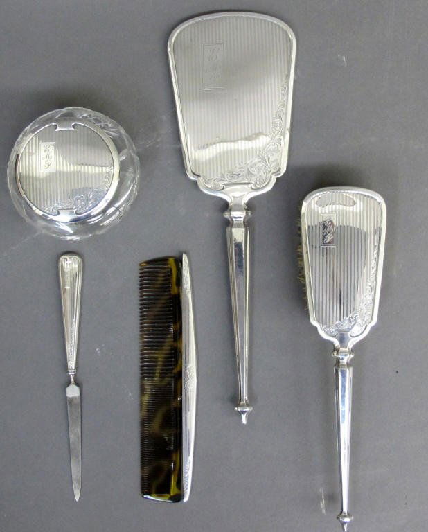 5 Piece Sterling Dresser Set (1 of 6)