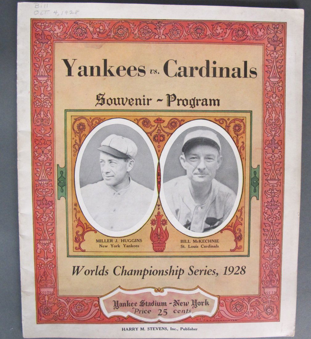Yankees Vs.Cardinals World Series Program 1928 (1 of 3)