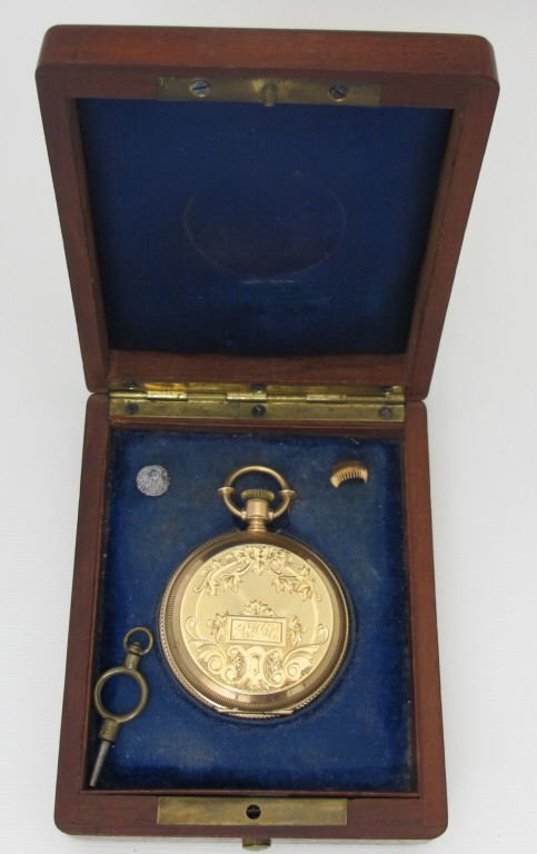 14K Gold Pocket Watch With Elgin Movement Key Wind (1 of 5)
