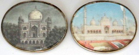 19th C Pair of India  Architectural  Miniatures (1 of 4)