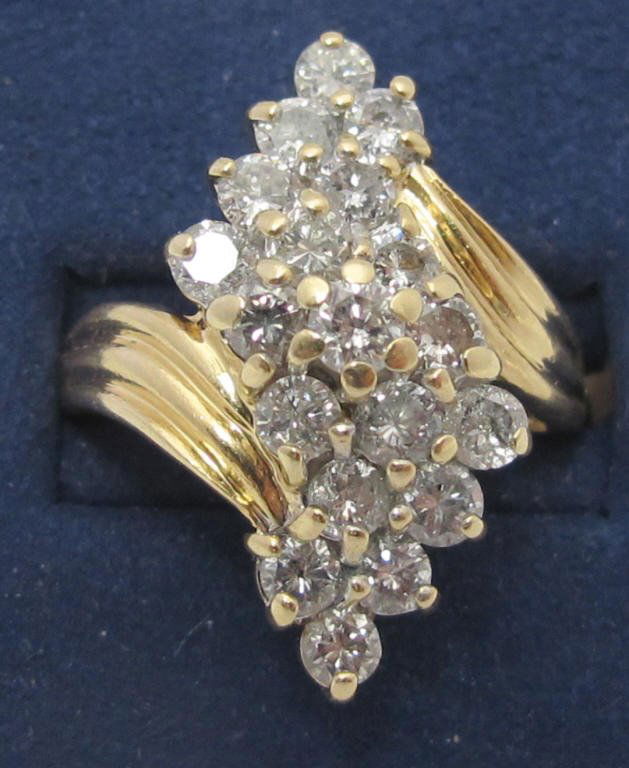 2 Ct. Diamond Waterfall Ring (1 of 3)